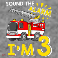 Sound The Alarm Im Three 3rd Birthday Firefighter Lover Toddler Hoodie thumb 2