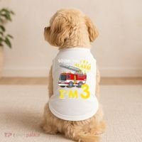 Sound The Alarm Im Three 3rd Birthday Firefighter Lover Doggie Tank thumb 2