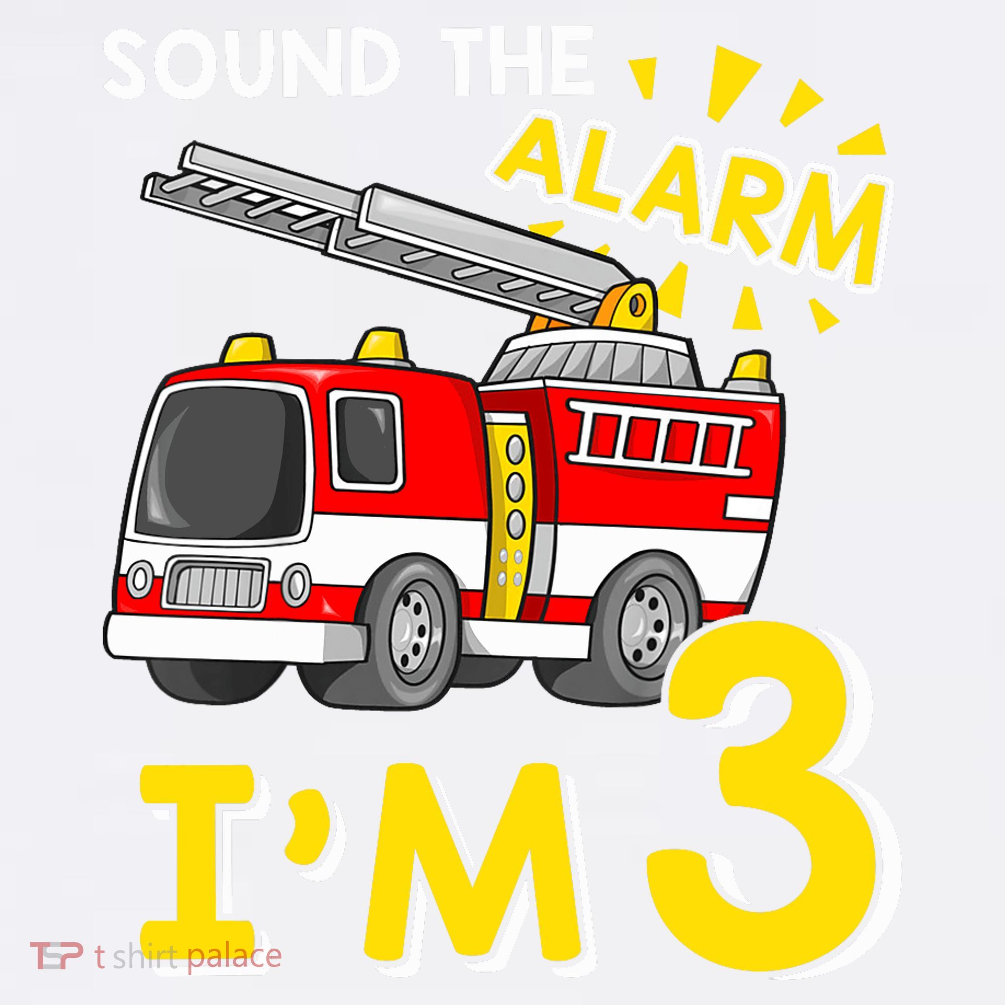 Sound The Alarm Im Three 3rd Birthday Firefighter Lover Mousepad