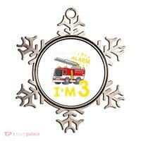 Sound The Alarm Im Three 3rd Birthday Firefighter Lover Ornament thumb 0