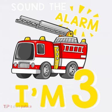 Sound The Alarm Im Three 3rd Birthday Firefighter Lover Ornament