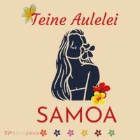 Samoan Teine Aulelei Red Blue Island Floral Pride Tote Bag thumb 4