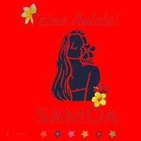 Samoan Teine Aulelei Red Blue Island Floral Pride Santa Hat thumb 1