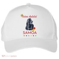 Samoan Teine Aulelei Red Blue Island Floral Pride Five-Panel Snapback Cap thumb 0