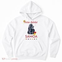 Samoan Teine Aulelei Red Blue Island Floral Pride Hoodie thumb 0