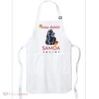 Samoan Teine Aulelei Red Blue Island Floral Pride Apron thumb 0