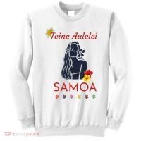 Samoan Teine Aulelei Red Blue Island Floral Pride Sweatshirt thumb 0