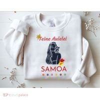 Samoan Teine Aulelei Red Blue Island Floral Pride Sweatshirt thumb 2