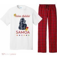 Samoan Teine Aulelei Red Blue Island Floral Pride Pajama Set thumb 0