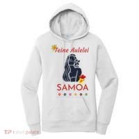 Samoan Teine Aulelei Red Blue Island Floral Pride Women's Hoodie thumb 0