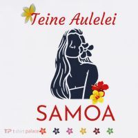 Samoan Teine Aulelei Red Blue Island Floral Pride Women's Hoodie thumb 2