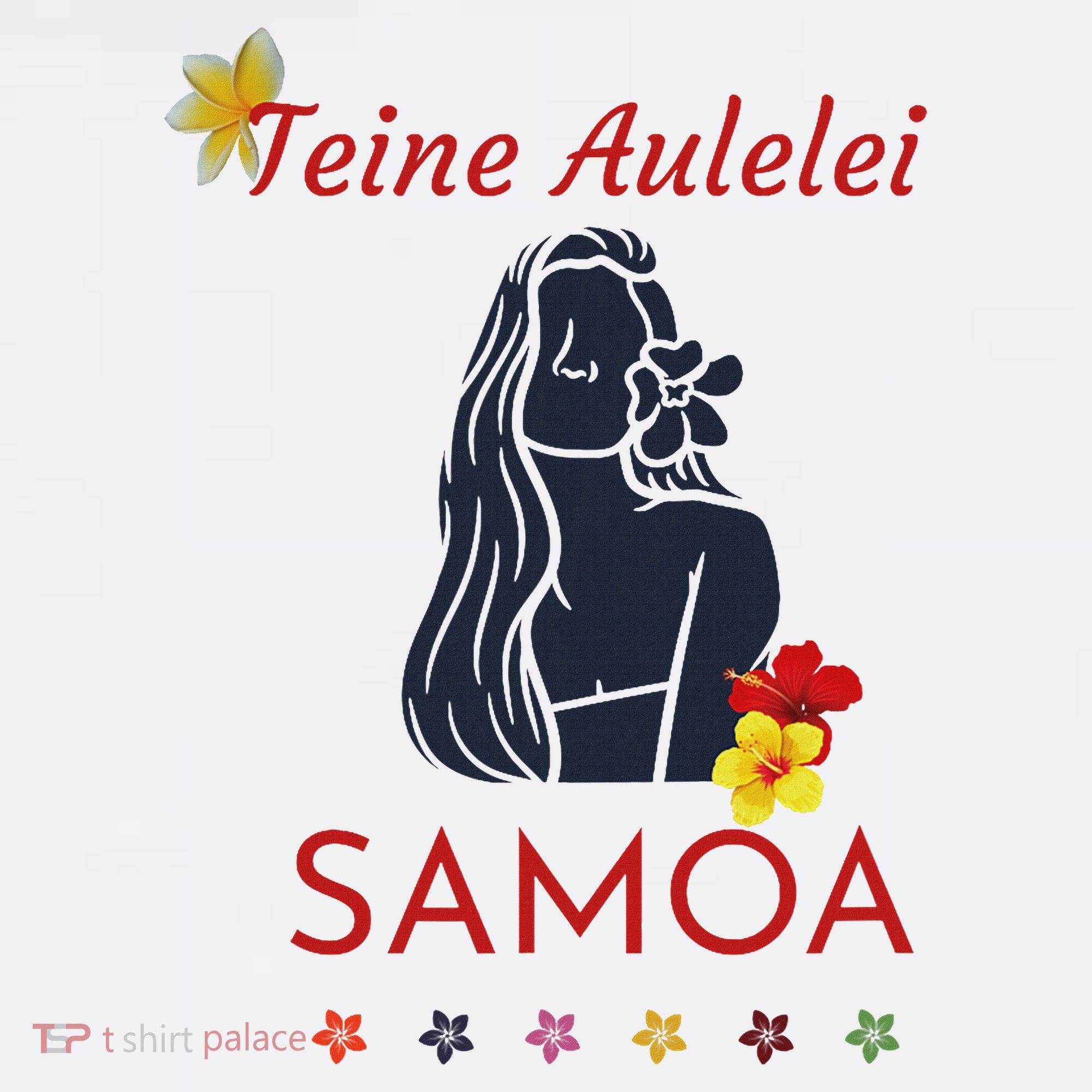 Samoan Teine Aulelei Red Blue Island Floral Pride Baby Bodysuit