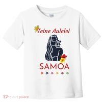 Samoan Teine Aulelei Red Blue Island Floral Pride Toddler T-Shirt thumb 0