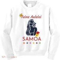 Samoan Teine Aulelei Red Blue Island Floral Pride Kids Sweatshirt thumb 0