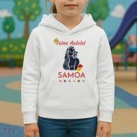 Samoan Teine Aulelei Red Blue Island Floral Pride Kids Hoodie thumb 3