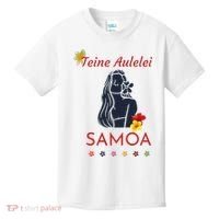 Samoan Teine Aulelei Red Blue Island Floral Pride Kids T-Shirt thumb 0