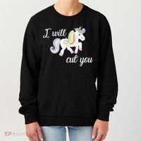Stabby Unicorn I Will Cute You Women's Sweatshirt thumb 0