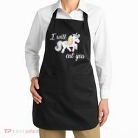 Stabby Unicorn I Will Cute You Apron thumb 2