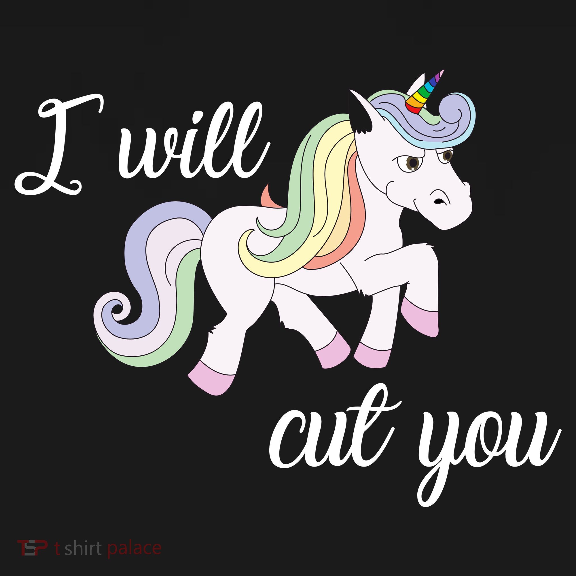 Stabby Unicorn I Will Cute You Apron