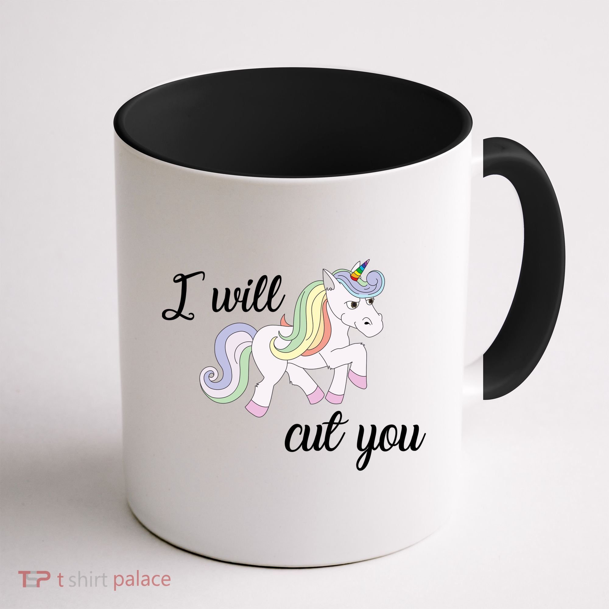 Stabby Unicorn I Will Cute You Coffee Mug