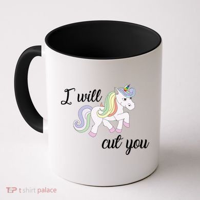 Stabby Unicorn I Will Cute You Coffee Mug