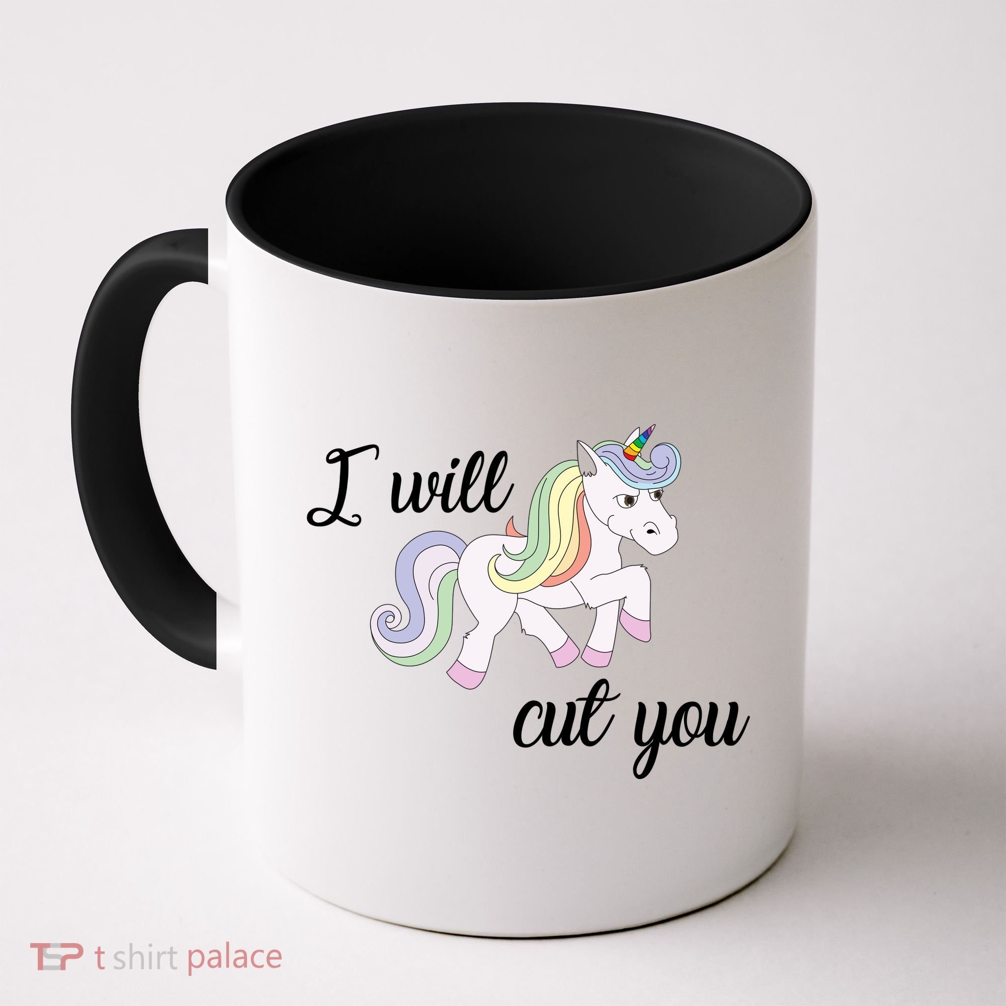 Stabby Unicorn I Will Cute You Coffee Mug