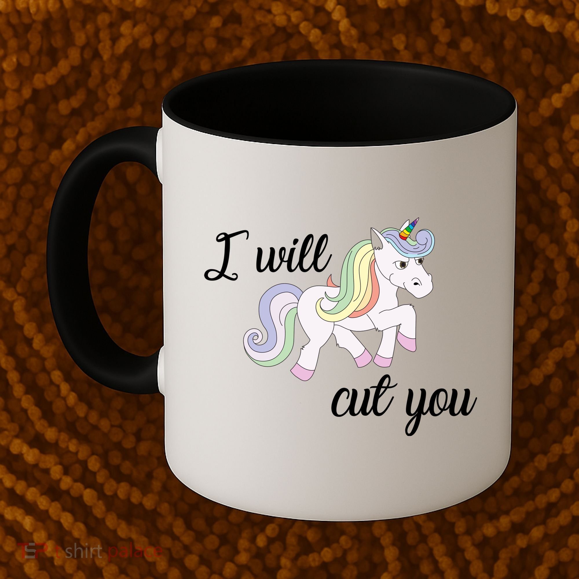 Stabby Unicorn I Will Cute You Coffee Mug