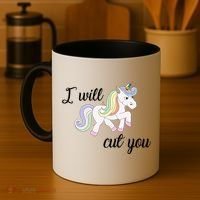Stabby Unicorn I Will Cute You Coffee Mug thumb 4
