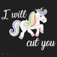 Stabby Unicorn I Will Cute You Beanie thumb 2