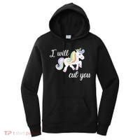 Stabby Unicorn I Will Cute You Women's Hoodie thumb 0