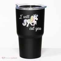 Stabby Unicorn I Will Cute You Tumbler thumb 0