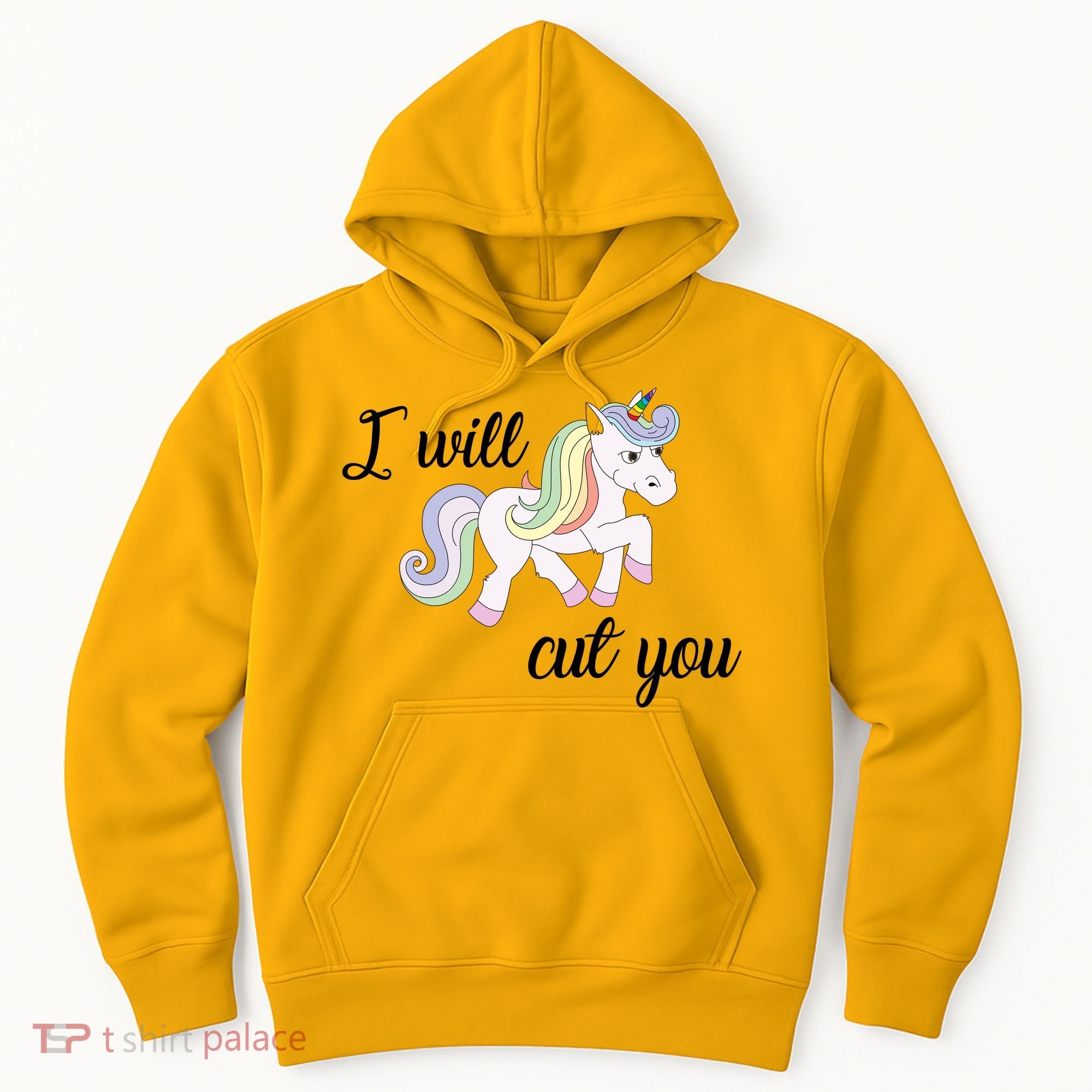 Stabby Unicorn I Will Cute You Hoodie