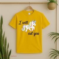 Stabby Unicorn I Will Cute You T-Shirt thumb 2