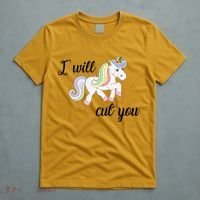 Stabby Unicorn I Will Cute You T-Shirt thumb 5