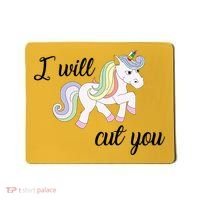 Stabby Unicorn I Will Cute You Mousepad thumb 0