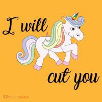 Stabby Unicorn I Will Cute You Mousepad thumb 1