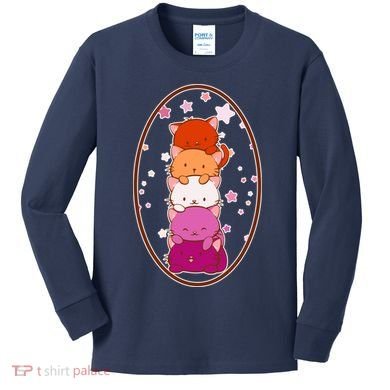 Stack-O-Cats Kids Long Sleeve Shirt