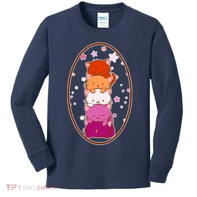 Stack-O-Cats Kids Long Sleeve Shirt