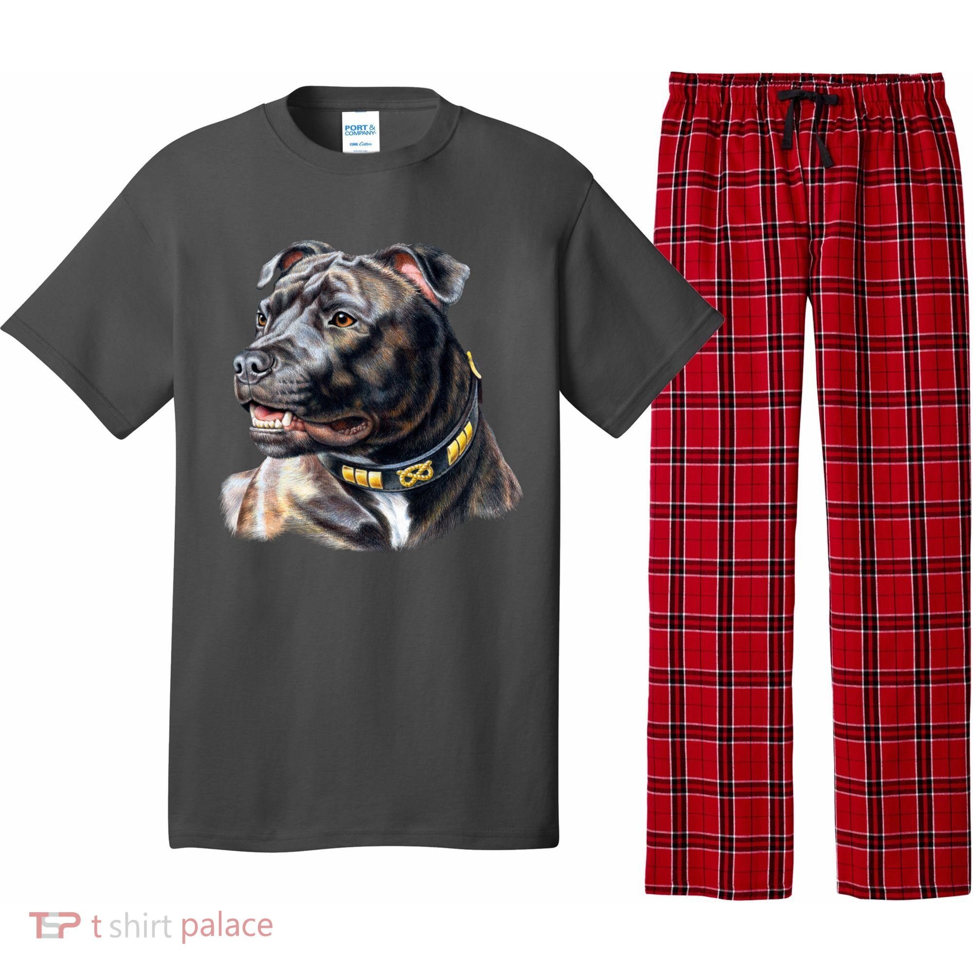Stafford Bull Terrier Pajama Set
