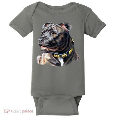 Stafford Bull Terrier Baby Bodysuit