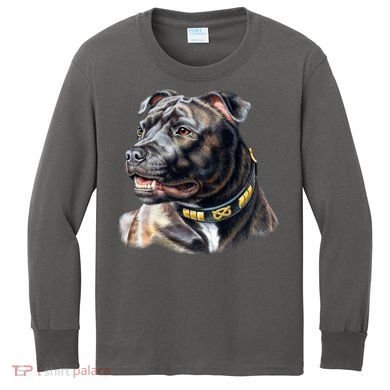Stafford Bull Terrier Kids Long Sleeve Shirt