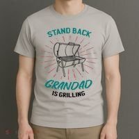 Stand Back Grandad Is Grilling T-Shirt thumb 3