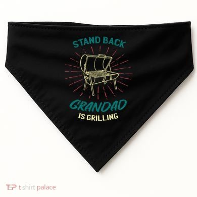 Stand Back Grandad Is Grilling USA-Made Doggie Bandana