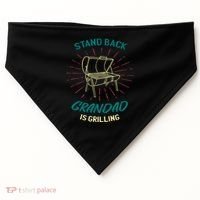 Stand Back Grandad Is Grilling USA-Made Doggie Bandana thumb 0