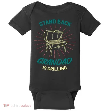 Stand Back Grandad Is Grilling Baby Bodysuit