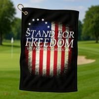 Stand For Freedom Golf Towel thumb 1