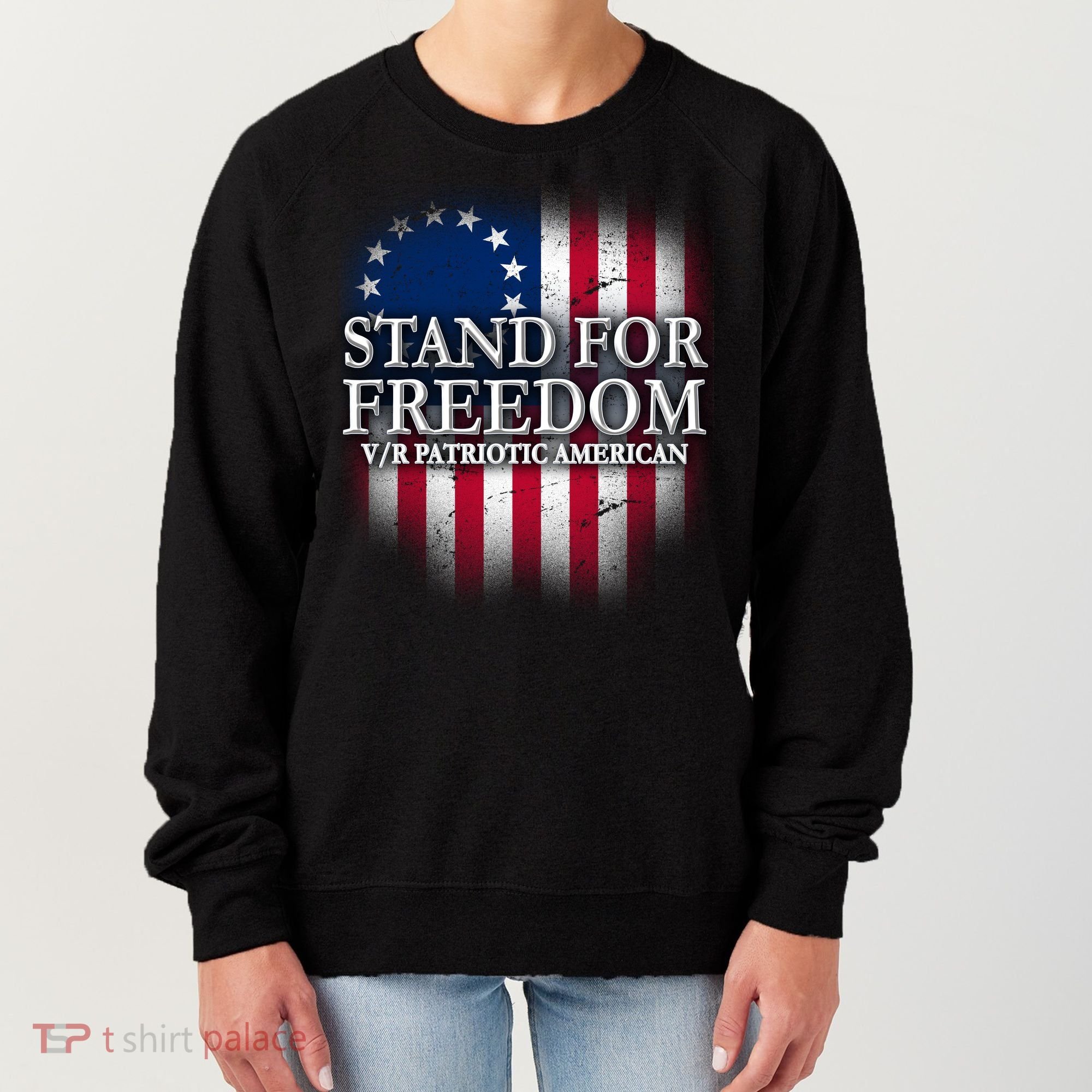 Stand For Freedom V/R Patriotic American Women's Sweatshirt
