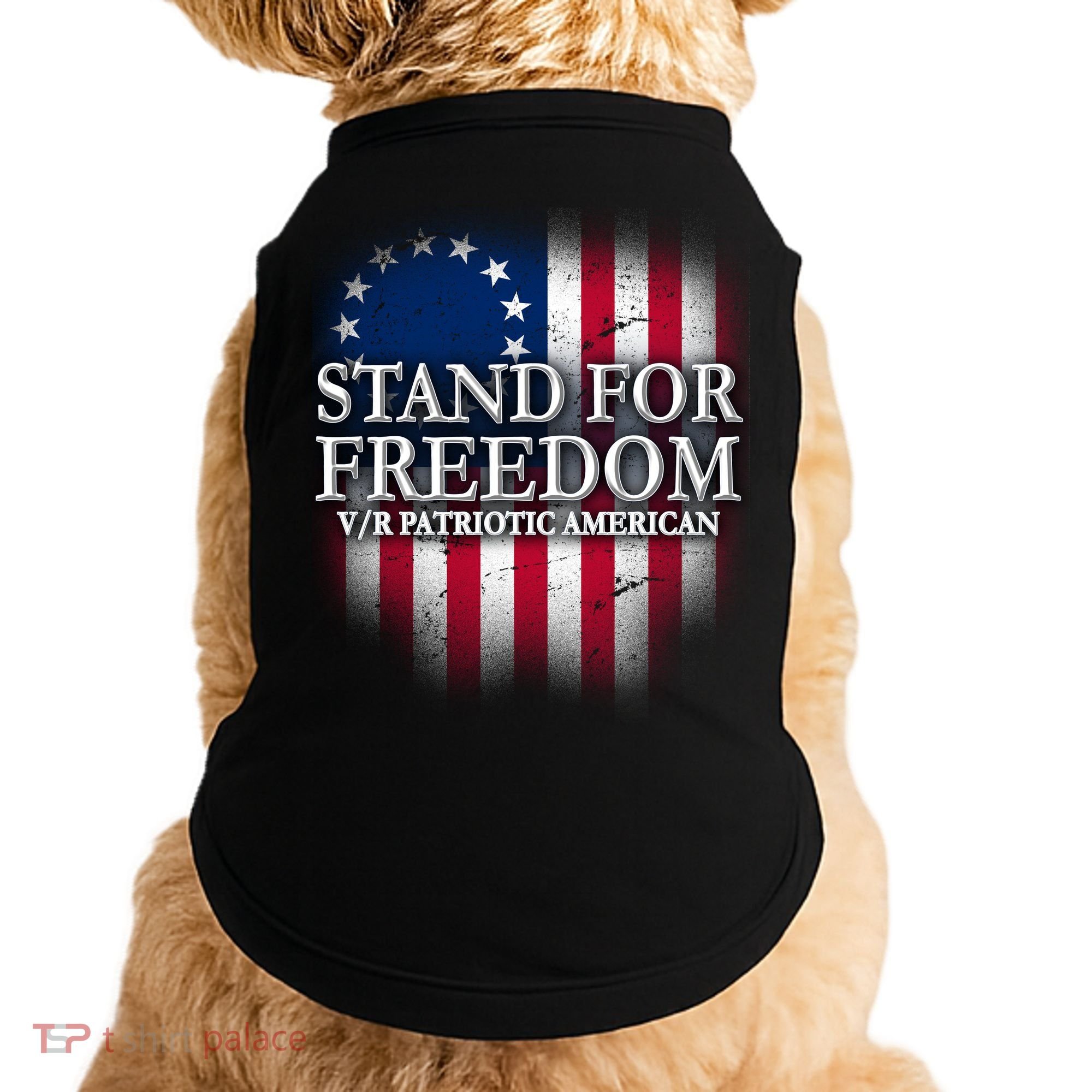 Stand For Freedom V/R Patriotic American Doggie Tank