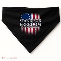 Stand For Freedom V/R Patriotic American USA-Made Doggie Bandana thumb 0