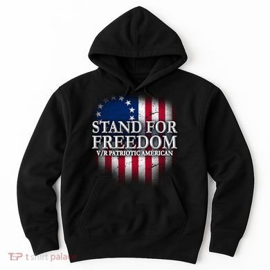 Stand For Freedom V/R Patriotic American Hoodie
